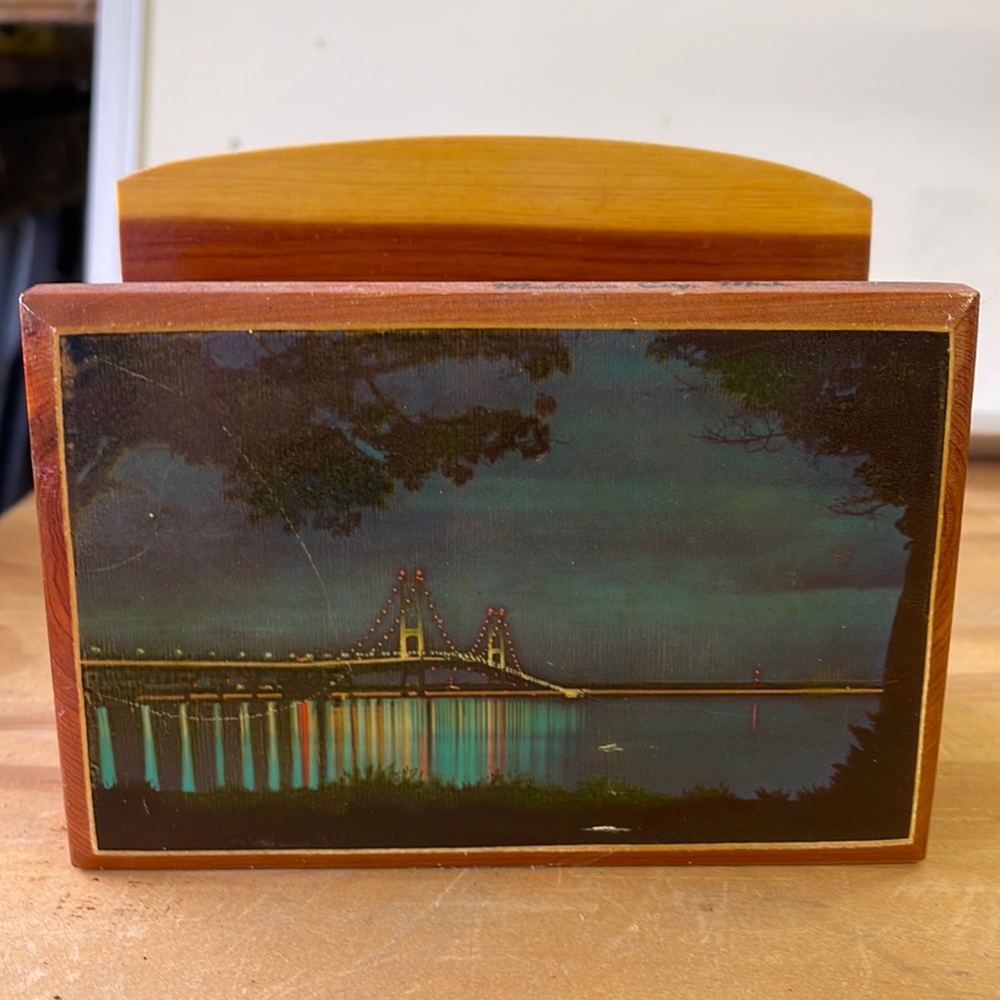 Vintage Mackinaw Island napkin holder